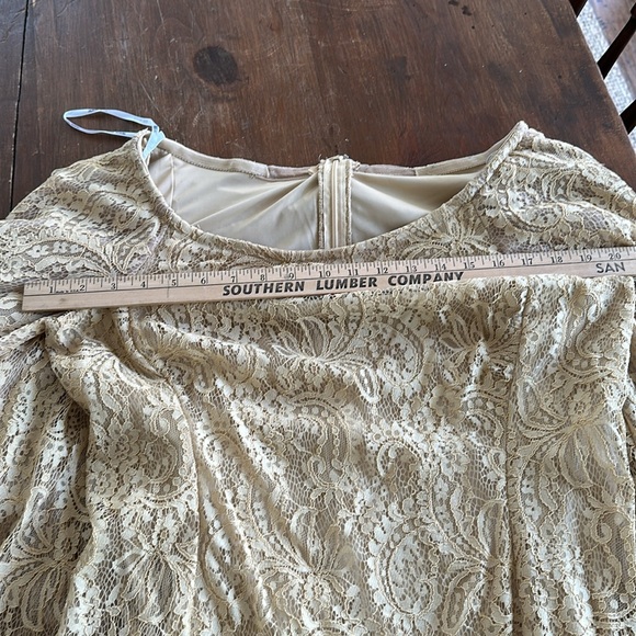 Tadashi Shoji Corded Floor Length Cape Gown - Picture 7 of 7